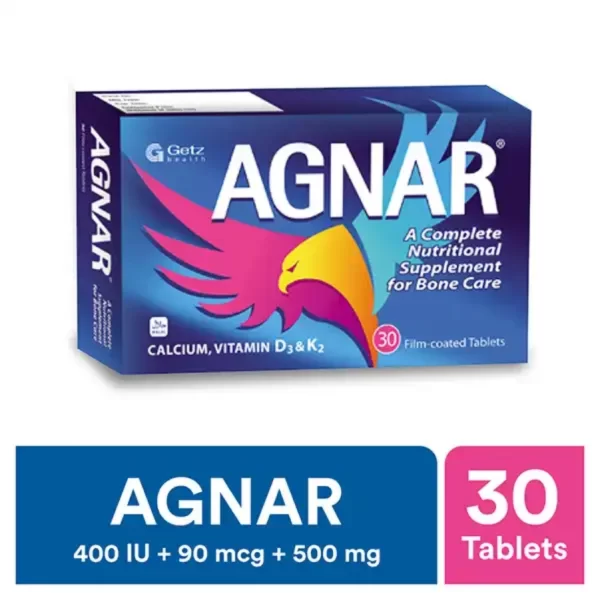 Getz Pharma Agnar Supplement Tablet, For Bone Care, 30-Pack - Image 2