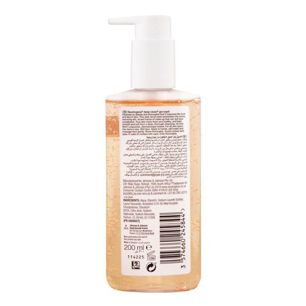 Neutrogena Deep Clean Gel Wash, 200ml - Image 2